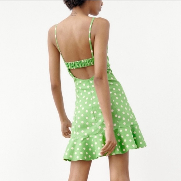 NWOT Zara Polka dot mini dress - Picture 3 of 3